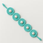 Crochet Flower Bracelet & Hair Tie - DIY Pattern - Handmade Crochet Fashion Jewelry Gift - Hand Trendy