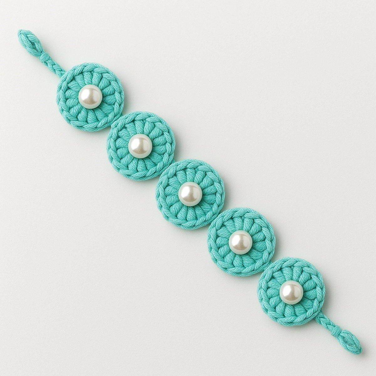 Crochet Flower Bracelet & Hair Tie - DIY Pattern - Handmade Crochet Fashion Jewelry Gift - Hand Trendy