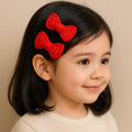 Crochet Bow Hair Clip Pattern with Scalloped Edge - Handmade Accessory - Hand Trendy