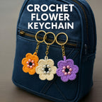 Easy Crochet Flower Keychain Pattern PDF - Pattern for Beginners - Hand Trendy
