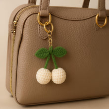 Crochet Cherry Keychain PDF Pattern – Amigurumi Fruit Keyring Tutorial – DIY Cute Handmade Yarn Key Chain Digital Download