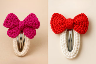 Crochet Hair Clips Bundle, Floral Bow & Daisy Clip Tutorials, Stylish Hair Clips for Kids and Babies, Gift for Craft Lovers