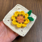 3D Sunflower Granny Square Pattern PDF - Instant Download Pattern - Hand Trendy