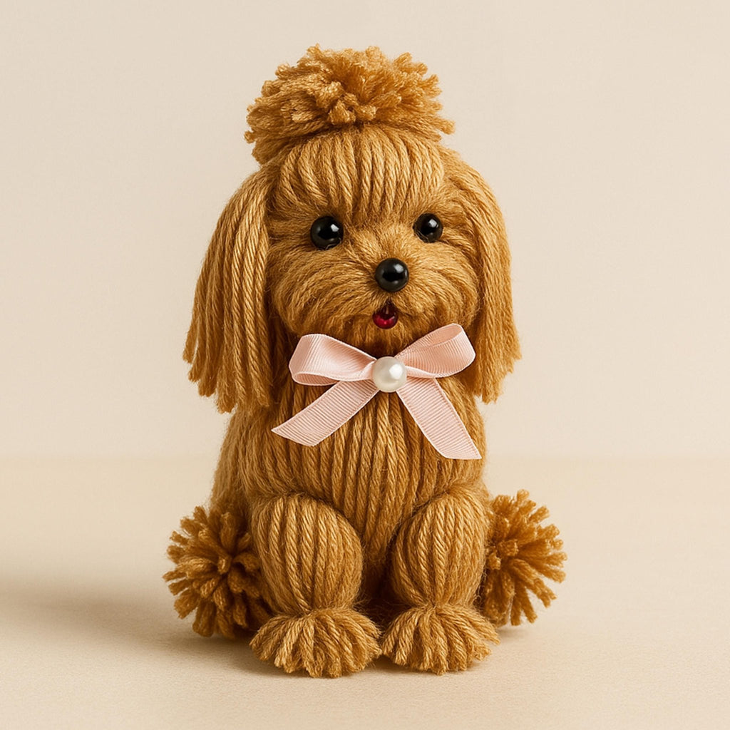 DIY Yarn Dog Pattern - Easy Craft Tutorial - Great Gift Idea for Crafters - Hand Trendy