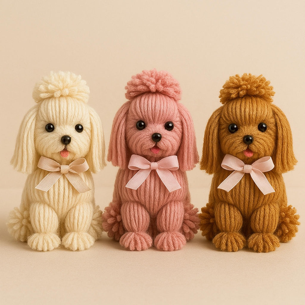 DIY Yarn Dog Pattern - Easy Craft Tutorial - Great Gift Idea for Crafters - Hand Trendy