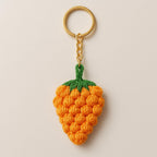 Crochet Berry Keychain PDF Pattern - Amigurumi Strawberry Keyring DIY Tutorial - Hand Trendy