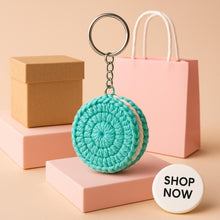 Crochet Macaron Keychain Pattern, Amigurumi Cookie Keyring PDF, DIY Cute Dessert Plush, Handmade Sweet Treat Charm, Instant Download