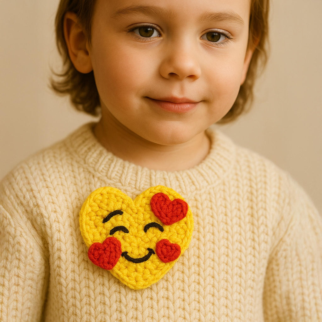 Emoji Crochet Heart Pattern - PDF Tutorial - Perfect DIY Gift Idea for Crocheting Enthusiasts - Hand Trendy