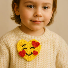 Crochet Heart Pattern, Cute Emoji Design for Heart-Shaped Motifs, Perfect DIY Gift Idea for Crocheting Enthusiasts