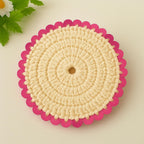 Glam Sequin Coaster Crochet Pattern - Glitter Coffee Coaster Guide - Hand Trendy