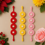 Crochet Flower Bracelet & Hair Tie - DIY Pattern - Handmade Crochet Fashion Jewelry Gift - Hand Trendy