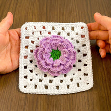 Crochet 3D Flower Granny Square Pattern PDF, Layered Bloom Motif Tutorial - Hand Trendy