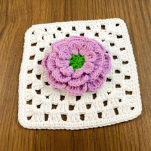 Crochet 3D Flower Granny Square Pattern PDF, Layered Bloom Motif Tutorial - Hand Trendy