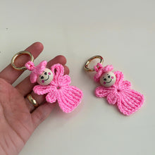 Cute Pink Crochet Angel Keychain Pattern PDF, Amigurumi Angel Ornament DIY Tutorial