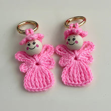 Cute Pink Crochet Angel Keychain Pattern PDF, Amigurumi Angel Ornament DIY Tutorial