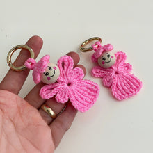 Cute Pink Crochet Angel Keychain Pattern PDF, Amigurumi Angel Ornament DIY Tutorial