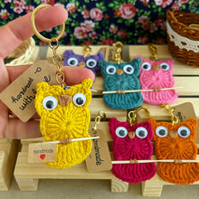 Owl Keychain Crochet Pattern PDF Round Appliqué Bag Charm Hanging Ornament Cute Accessory Tutorial
