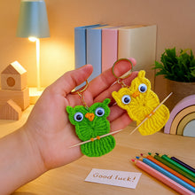 Owl Keychain Crochet Pattern PDF Round Appliqué Bag Charm Hanging Ornament Cute Accessory Tutorial