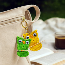 Owl Keychain Crochet Pattern PDF Round Appliqué Bag Charm Hanging Ornament Cute Accessory Tutorial