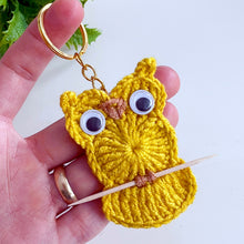 Owl Keychain Crochet Pattern PDF Round Appliqué Bag Charm Hanging Ornament Cute Accessory Tutorial