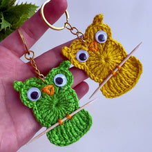 Owl Keychain Crochet Pattern PDF Round Appliqué Bag Charm Hanging Ornament Cute Accessory Tutorial