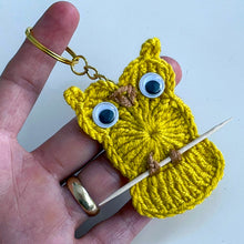 Owl Keychain Crochet Pattern PDF Round Appliqué Bag Charm Hanging Ornament Cute Accessory Tutorial