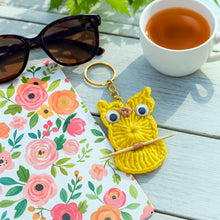 Owl Keychain Crochet Pattern PDF Round Appliqué Bag Charm Hanging Ornament Cute Accessory Tutorial