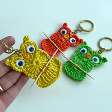 Owl Keychain Crochet Pattern PDF Round Appliqué Bag Charm Hanging Ornament Cute Accessory Tutorial