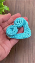 Crochet Spiral Heart Pattern PDF, Unique Swirl Heart Applique Tutorial