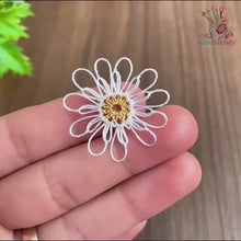 Elegant Needle Lace Daisy Motif Pattern PDF, Intricate Floral Design Tutorial, DIY Jewelry, Embellishments, or Decoration