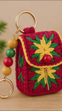 Crochet Mini Bag Keychain - Boho Colorful Granny Square Coin Pouch