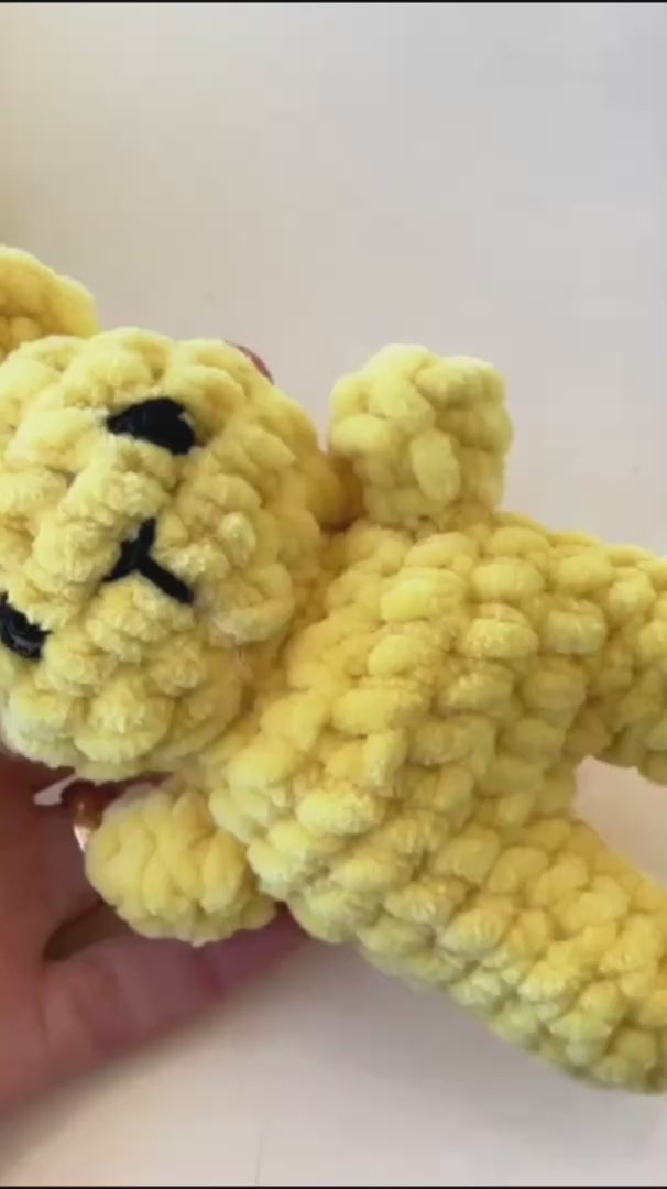 Mini Plush Teddy Bear Pattern PDF, Amigurumi Small Velvet Bear Tutorial, DIY Soft Toy for Babies