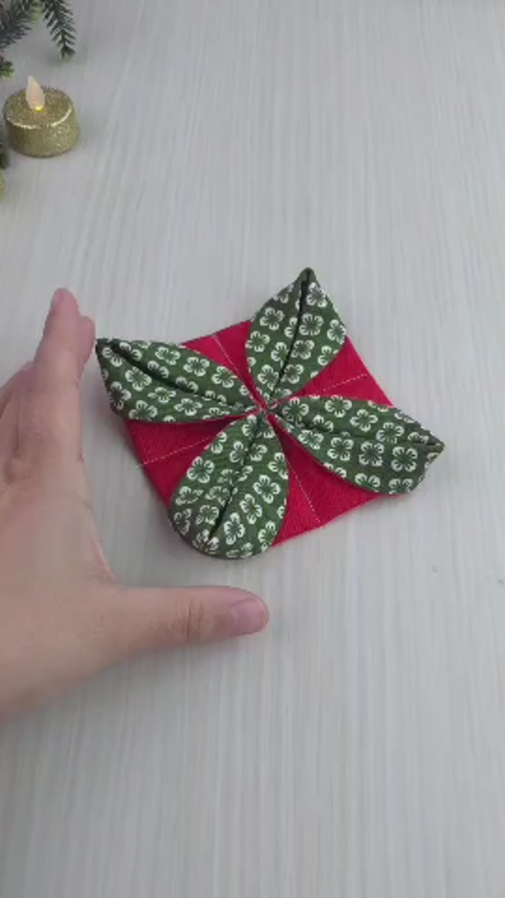Christmas Fabric Coaster Sewing Pattern – Easy Quilted Mug Rug PDF Tutorial