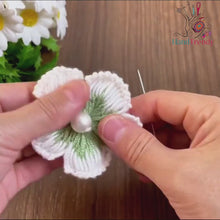 Elegant Crochet Flower Pattern, 3D Floral Applique PDF, Handmade Layered Petal Design, DIY Crochet Brooch Tutorial, Instant Download