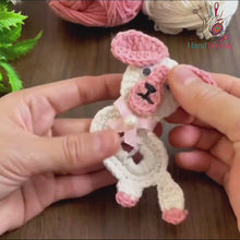 Crochet Puppy Dog Keychain PDF Pattern, Amigurumi Puppy Keyring Tutorial, Upcycled Can Tab Craft, DIY Scrap Yarn Keychain, Instant Download