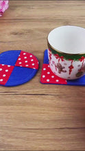 Sewing Coaster Set Pattern for Christmas - DIY Fabric Patchwork Mug Rugs in Christmas