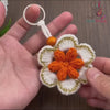 3D Crochet Puffy Flower Keychain Pattern, Amigurumi Floral Key Ring PDF, Handmade Crochet Keychain DIY, Instant Download Crochet Pattern
