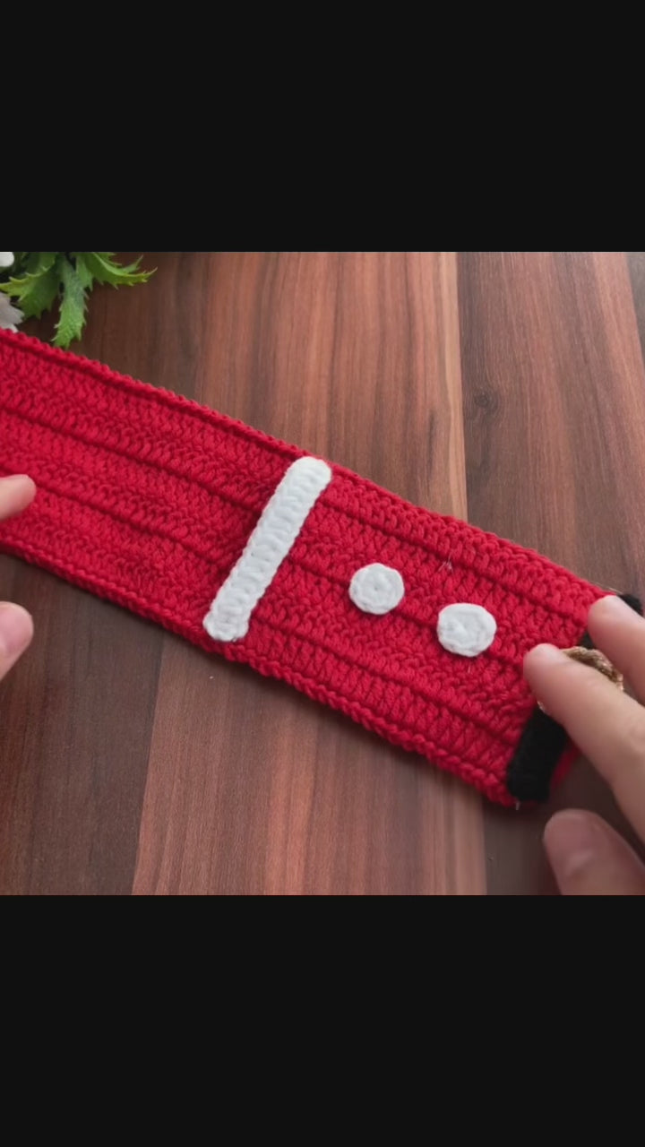 Santa Cutlery Holder Crochet Pattern PDF For Christmas Table Decor