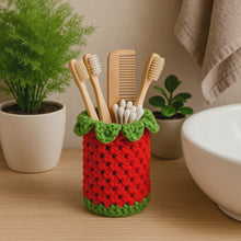 Crochet Pencil Case & Hook Holder Pattern PDF, 3D Floral Storage Pouch, Handmade Organizer DIY