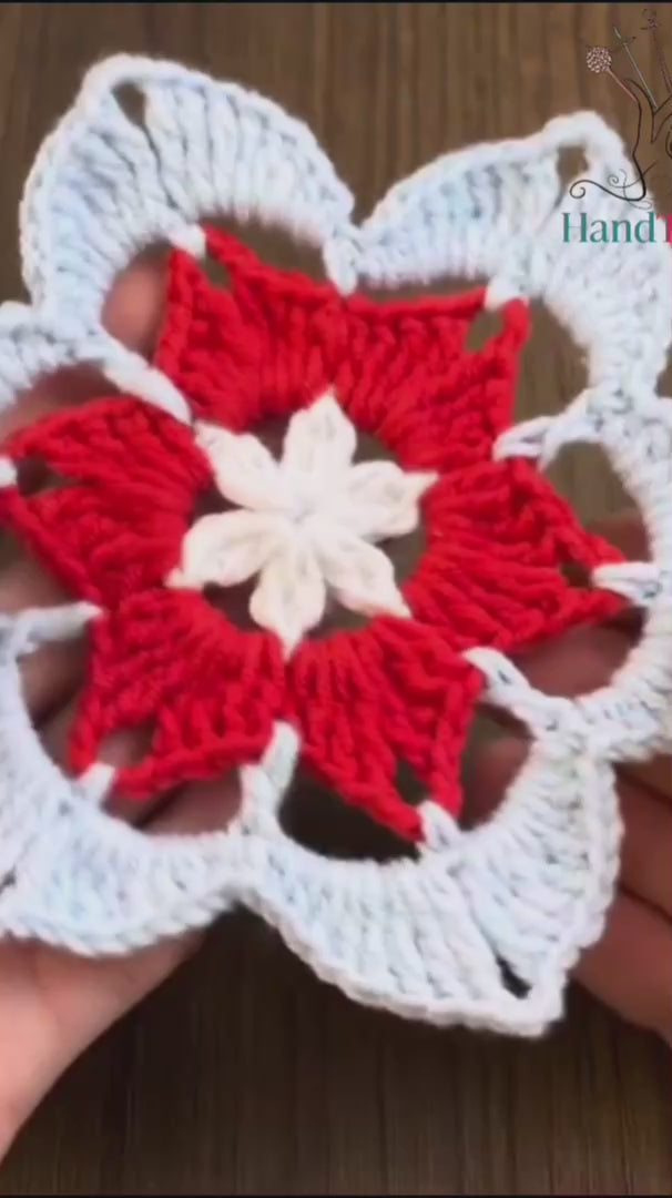 Crochet Star Motif Pattern PDF Instant Download For Geometric DIY Applique Blanket Square Home Decor