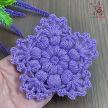 Crochet Rosette Flower Lace Motif Pattern PDF, Vintage-Inspired Floral Tutorial, DIY Coaster, Appliqué, or Home Decor