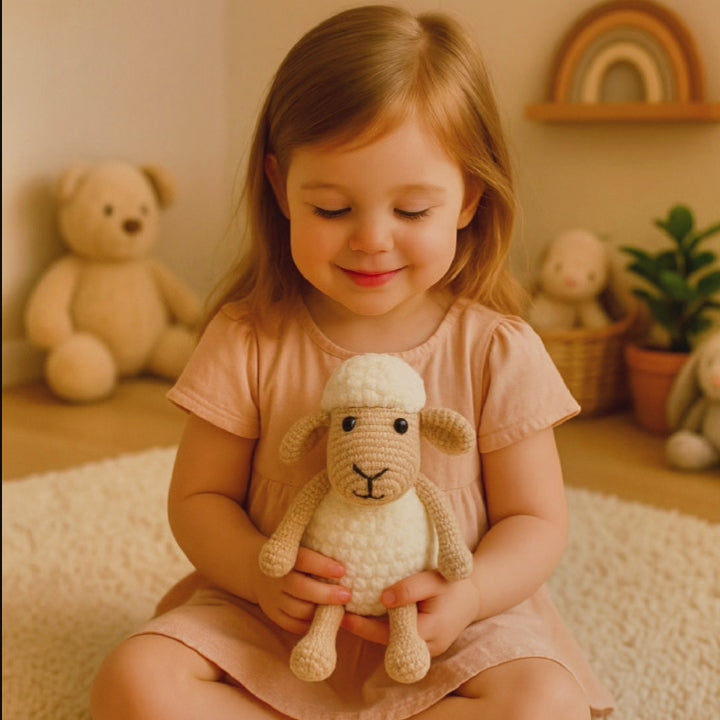 Amigurumi Sheep Pattern PDF, Crochet Plush Lamb Tutorial, Easy Stuffed Animal Pattern