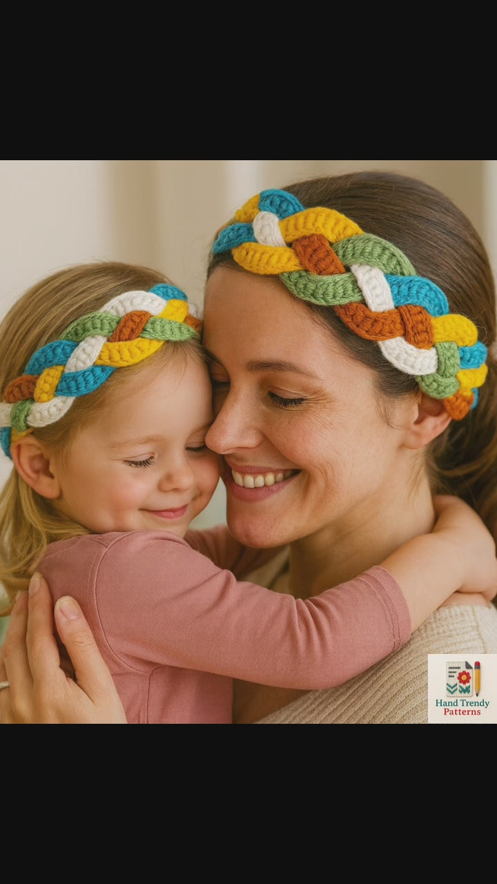 Crochet Headband Pattern, Boho Hair Accessory DIY, Step-by-Step PDF for Beginners