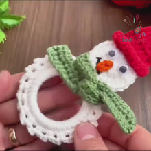 Snowman Wreath Crochet Pattern, Christmas Ornament PDF Tutorial, DIY Holiday Décor, Beginner-Friendly Festive Craft, Handmade Decoration