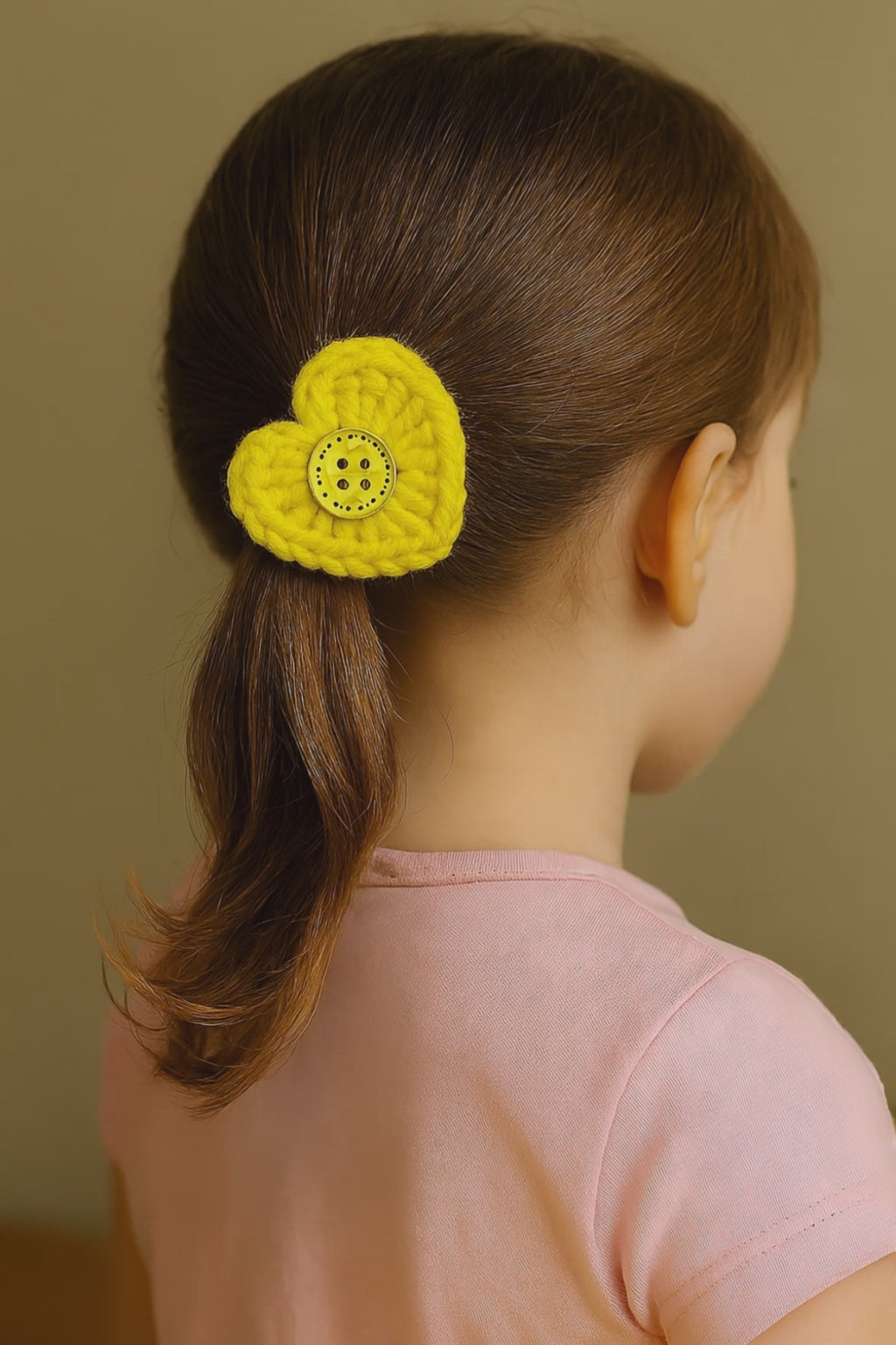 Crochet Heart Hair Clip Pattern PDF, DIY Crochet Hair Accessory Tutorial