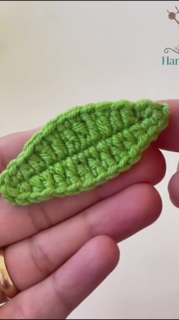 Textured Crochet Leaf Pattern PDF, 3D Botanical Applique Tutorial