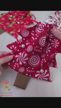 Christmas Tree Pouch Sewing Pattern for Bag Charm Tutorial Easy DIY Fabric Drawstring PDF