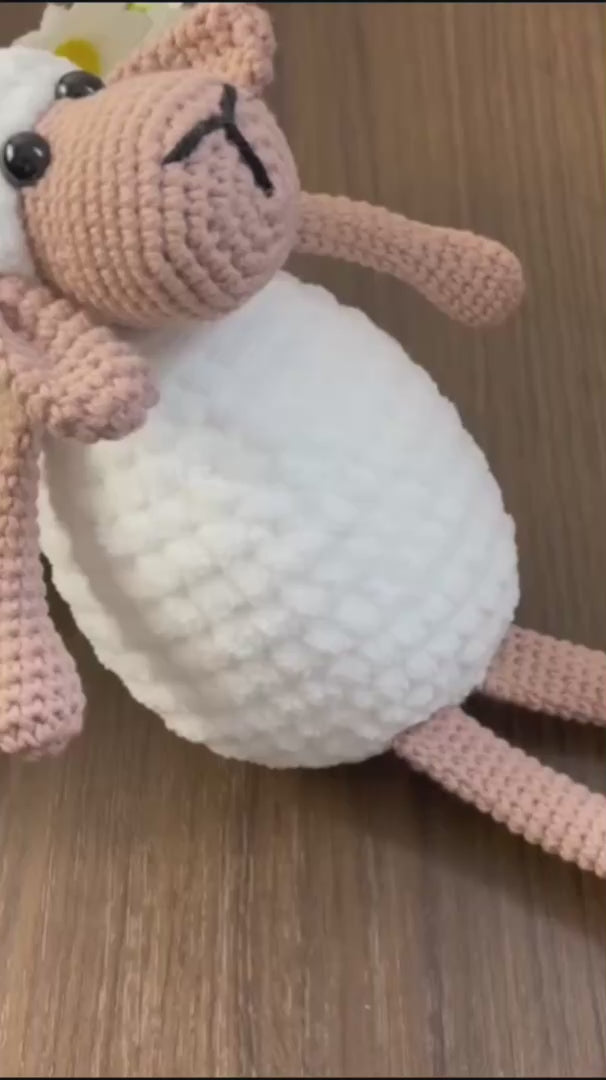 Amigurumi Sheep Pattern PDF, Crochet Plush Lamb Tutorial, Easy Stuffed Animal Pattern