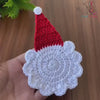 Crochet Santa Hat Coasters Pattern, Decorative Crochet Xmas Coasters for Holiday Home Decor, Ideal for Coffee Lovers