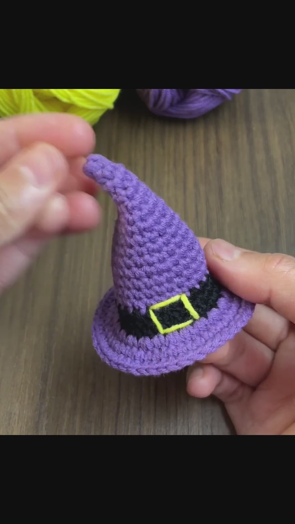 Crochet Witch Hat Pattern For Halloween Decor – Mini Amigurumi Wizard Hat PDF
